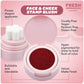 Blossom Fresh Crimson Crush Cushion Cream Blush - Velvet Matte Finish with Flower Stamp Applicator