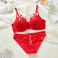 Women Lace Underwear Push Up Hollow Out Bra Set Classic Bandage Lingerie