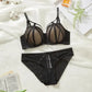 Women Lace Underwear Push Up Hollow Out Bra Set Classic Bandage Lingerie