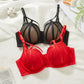 Women Lace Underwear Push Up Hollow Out Bra Set Classic Bandage Lingerie