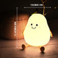 Cute Pear LED Night Light for Kids - 7 Color Silicone Lamp