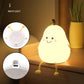 Cute Pear LED Night Light for Kids - 7 Color Silicone Lamp