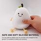 Cute Pear LED Night Light for Kids - 7 Color Silicone Lamp