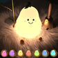 Cute Pear LED Night Light for Kids - 7 Color Silicone Lamp