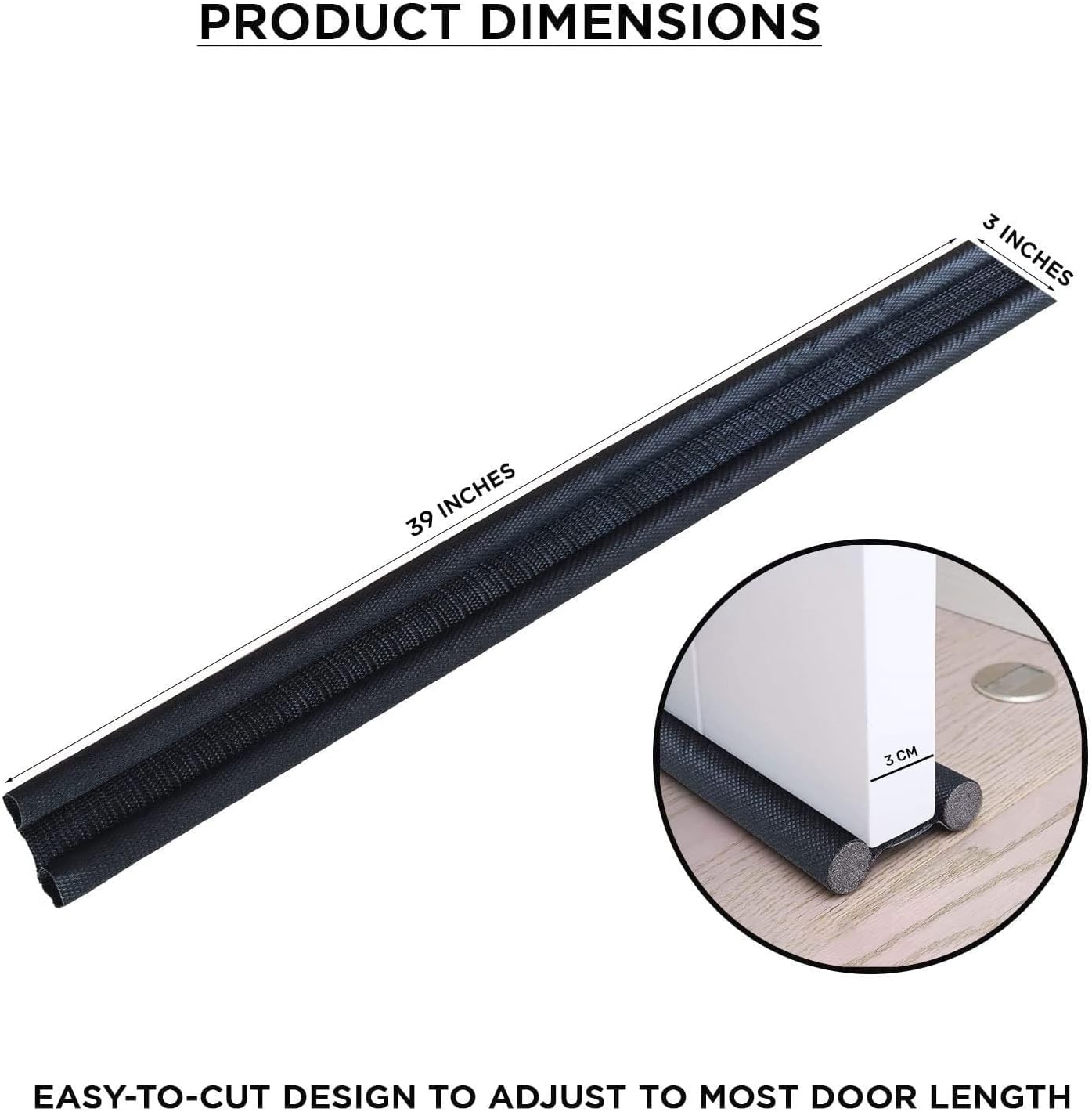 Adjustable Door Draft Stopper & Soundproof Sealer