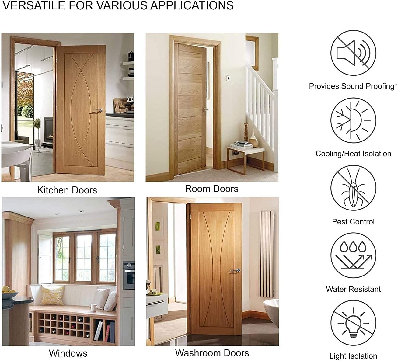 Adjustable Door Draft Stopper & Soundproof Sealer