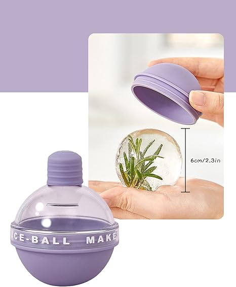 SphereChill 4-Pack Ice Ball Maker | 2.5-Inch Silicone Whiskey Ice Molds for Perfectly Chilled Drinks