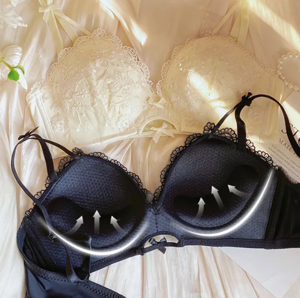 High-Quality Adjustable Straps Embroidered Padded Bridal Bra