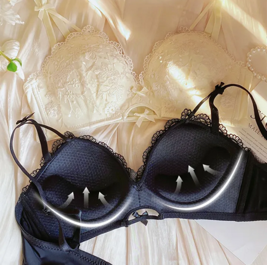 High-Quality Adjustable Straps Embroidered Padded Bridal Bra