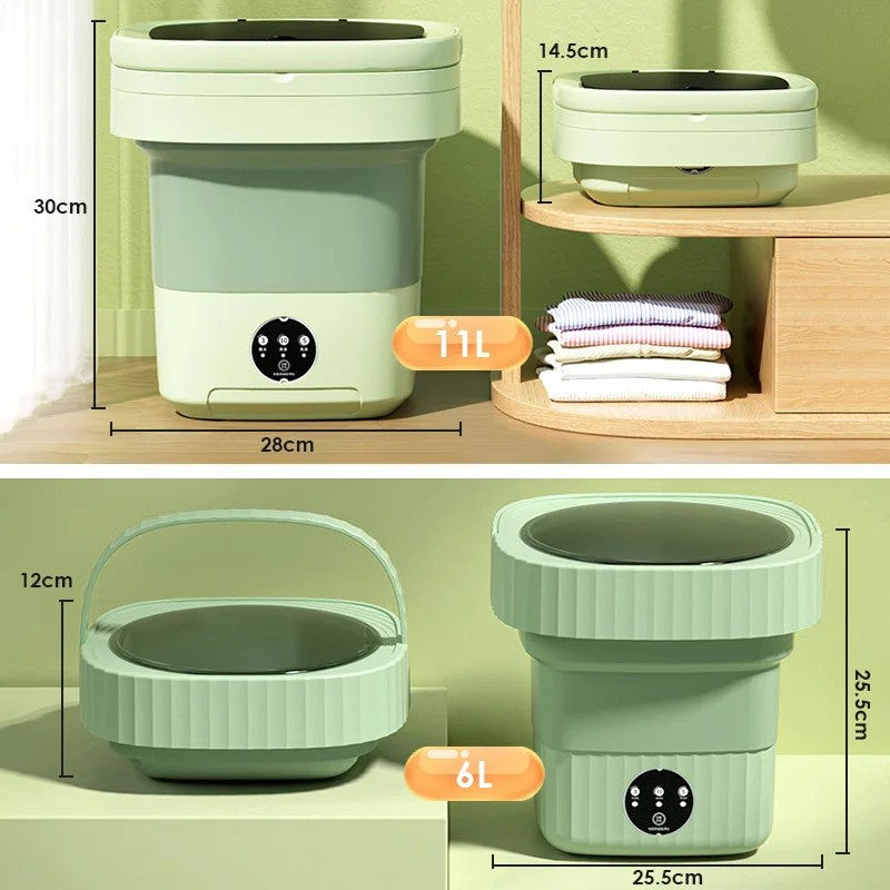 Portable Foldable Washing Machine With Dryer Bucket
