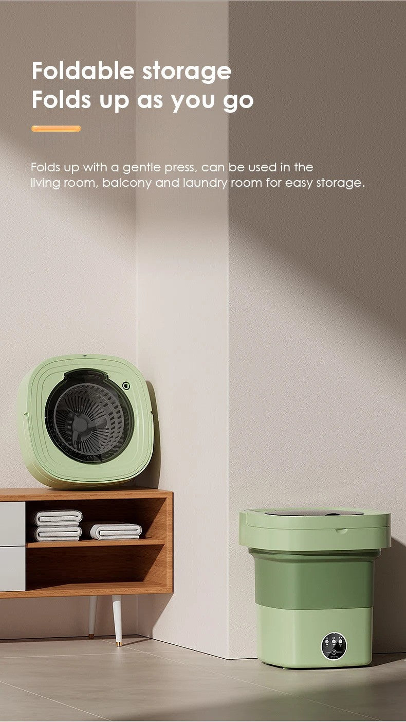 Portable Foldable Washing Machine With Dryer Bucket