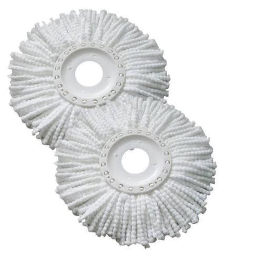 360° Spin Mop with White Fiber Double Mop Heads & Sturdy Bucket – Quick & Easy Cleaning