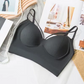 Women's Seamless Slim Camisole – Fixed 3D Cup Bra, Padded Wrapped Chest Short Straps Sports Bra Vest