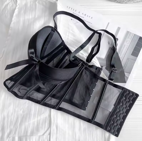 Women’s Soft Steel Ring Fishbone Bra - Adjustable Side Collection Bra for Bust Shaping