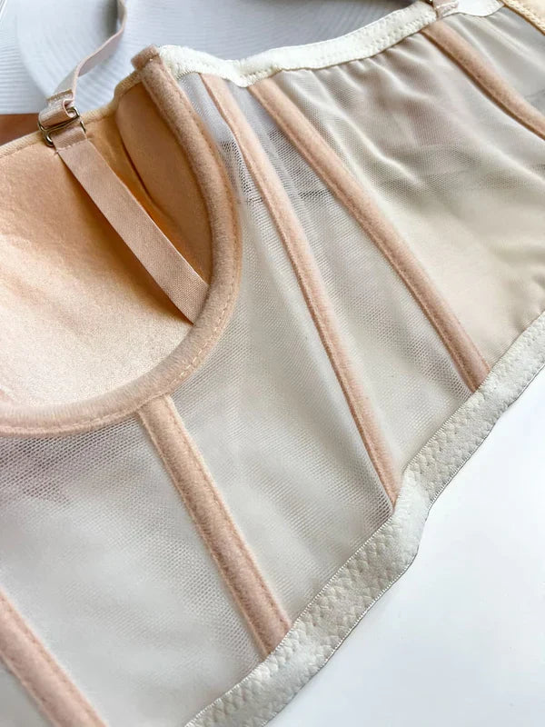 Women’s Soft Steel Ring Fishbone Bra - Adjustable Side Collection Bra for Bust Shaping