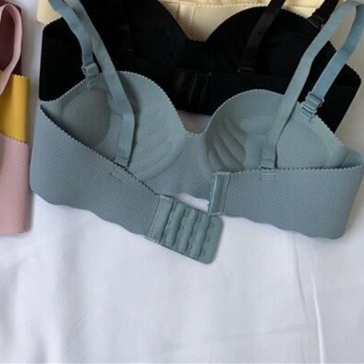Women One Piece Convertible Straps Bra Seamless Push Up Underwear Solid Color Wireless Lingerie