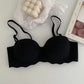 Women One Piece Convertible Straps Bra Seamless Push Up Underwear Solid Color Wireless Lingerie