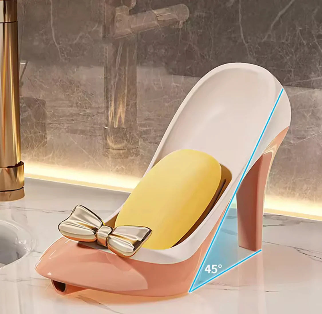 High Heel Shape Soap Holder - Space Saving Shoe Soap Dish