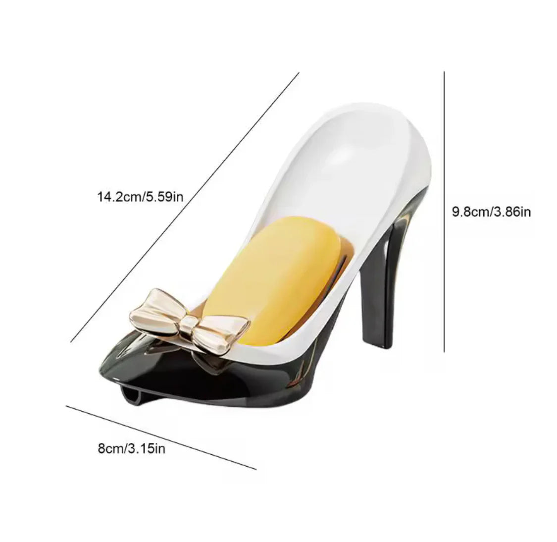 High Heel Shape Soap Holder - Space Saving Shoe Soap Dish