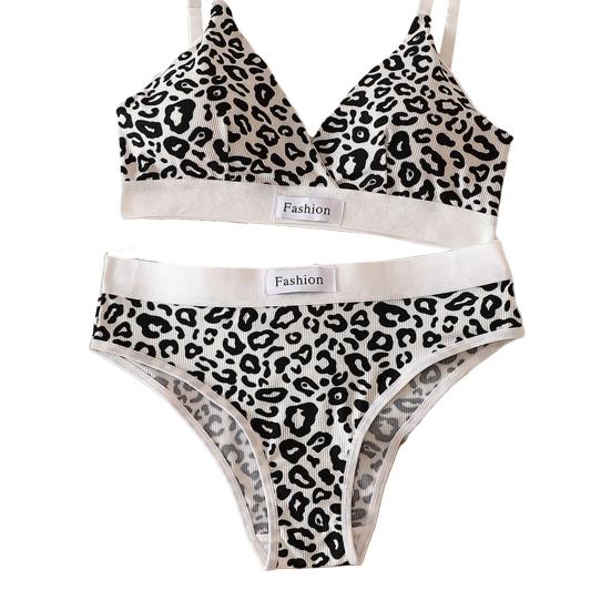 Leopard Print Soft Padded Push-Up Bra Set – High-Quality Imported Free Size Lingerie