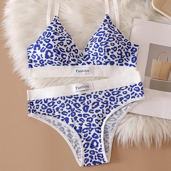 Leopard Print Soft Padded Push-Up Bra Set – High-Quality Imported Free Size Lingerie