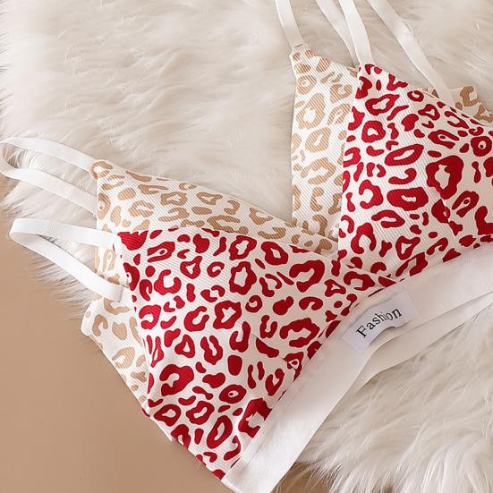 Leopard Print Soft Padded Push-Up Bra Set – High-Quality Imported Free Size Lingerie