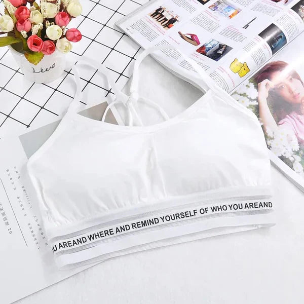 Stylish Back Full Cup Yoga & Gym Sports Bra – Quick Dry Seamless Padded Brassiere