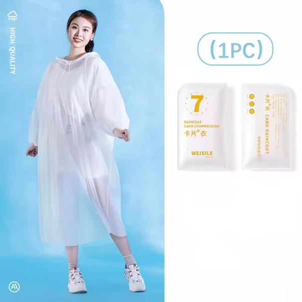 Portable Thick Raincoat – Unisex Disposable Rain Cover for Outdoor & Travel