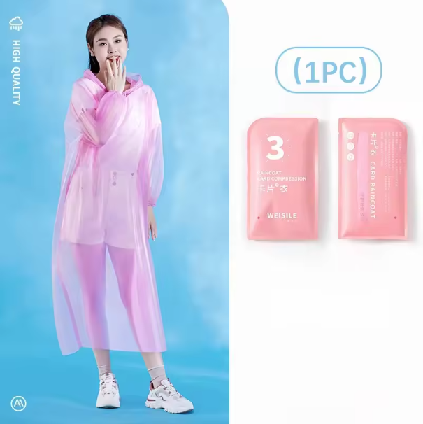 Portable Thick Raincoat – Unisex Disposable Rain Cover for Outdoor & Travel
