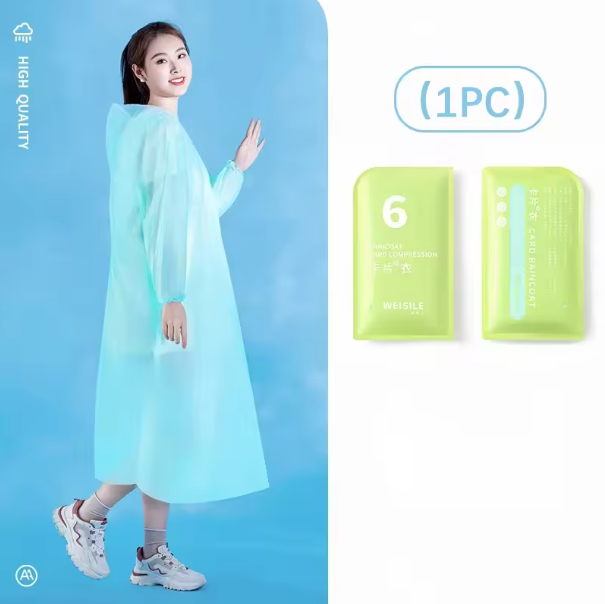 Portable Thick Raincoat – Unisex Disposable Rain Cover for Outdoor & Travel