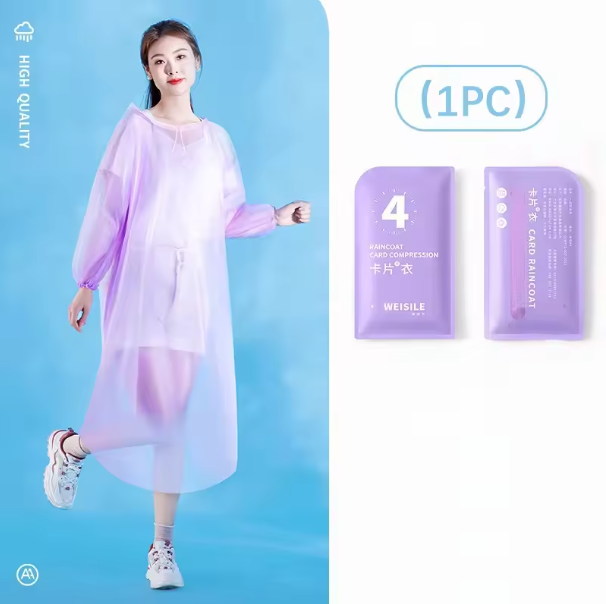 Portable Thick Raincoat – Unisex Disposable Rain Cover for Outdoor & Travel