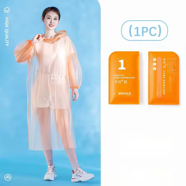 Portable Thick Raincoat – Unisex Disposable Rain Cover for Outdoor & Travel