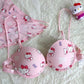 Cute Lovely Bra Set Sweet Underwear Panties and Push Up Bra For Girls