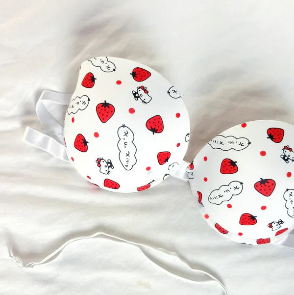 Cute Lovely Bra Set Sweet Underwear Panties and Push Up Bra For Girls