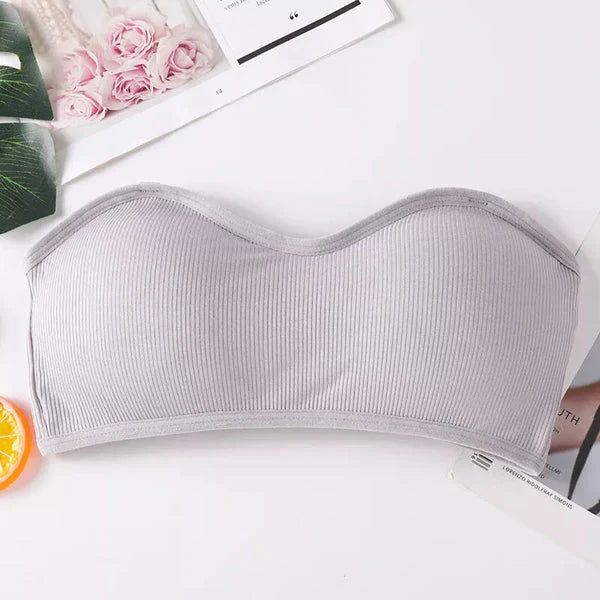 Strapless Cotton Bra - Anti-Slip Sexy Bust-Wrapped Bottoming Bra