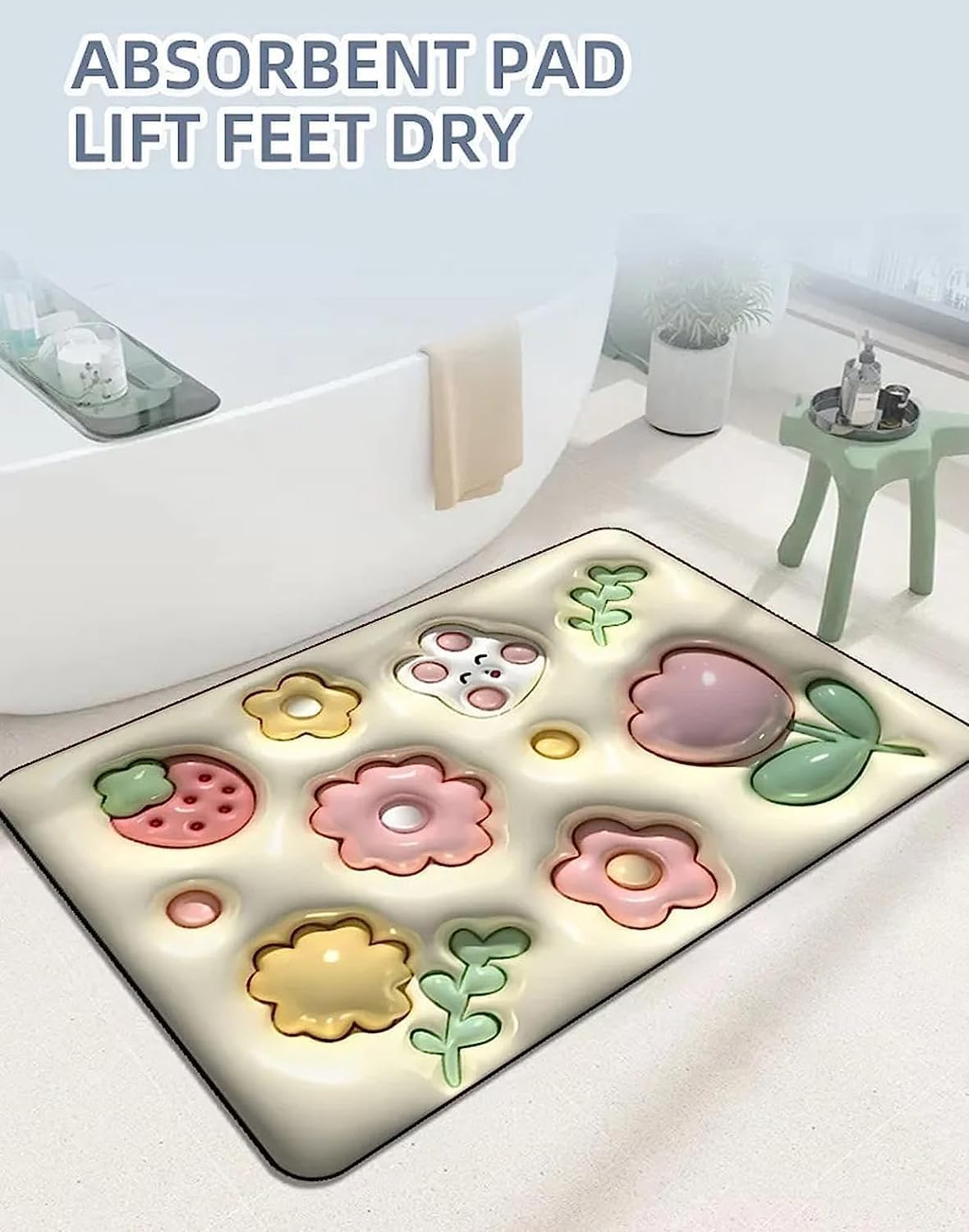 Ultra-Absorb 3D Water Absorber Home Mat – Quick Dry, Non-Slip, and Stylish