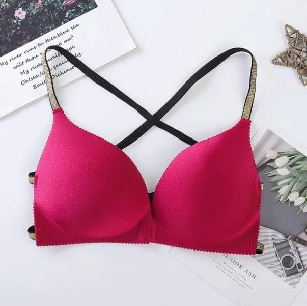 Shockproof Push-Up Sport Bra – Seamless Beauty & Support