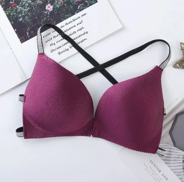 Shockproof Push-Up Sport Bra – Seamless Beauty & Support