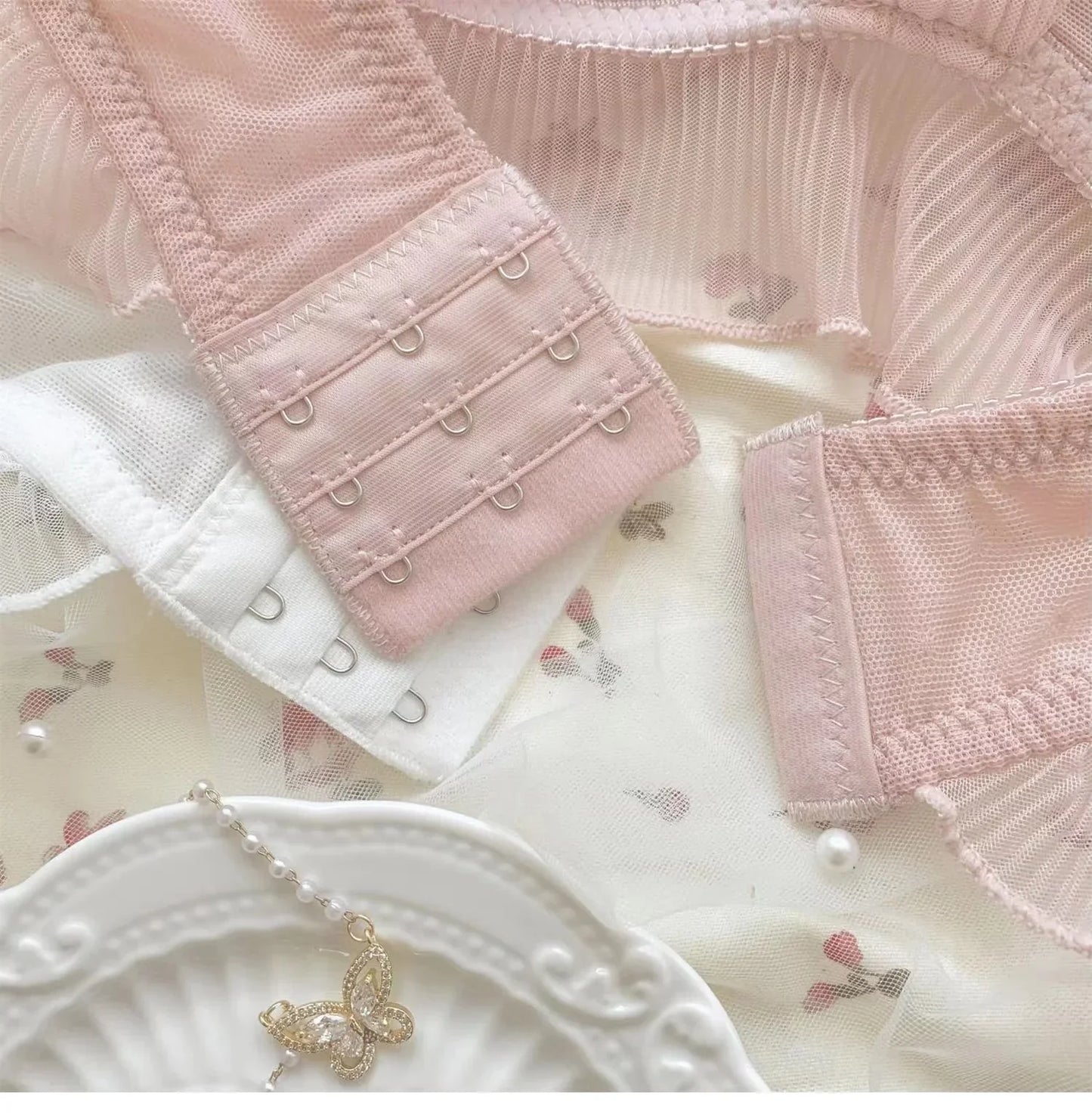 Women's Sexy Bow Mesh Bra Underwear Lolita Sweet Pure Comfortable Breathable Bralette