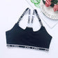 ComfortFit Soft Padded Letter Print Stretchable Sport Bra with Adjustable Straps