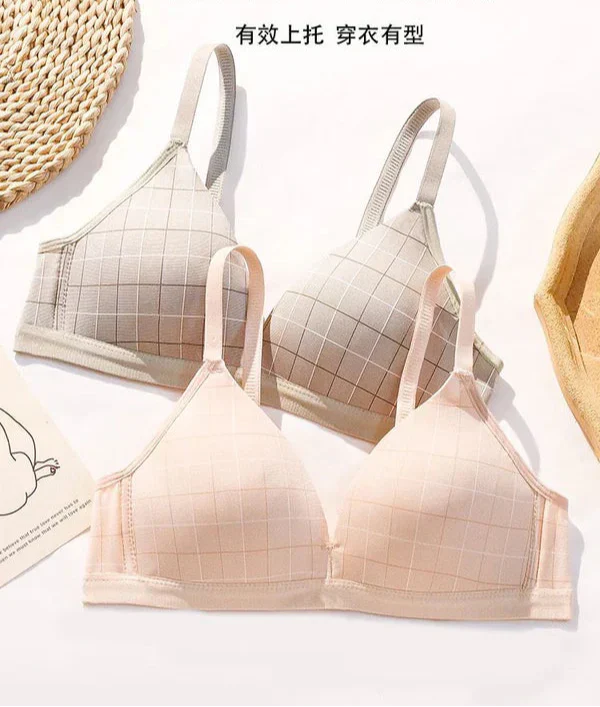 Thin & Light Scarless Girl's Bra, Simple And Comfortable, Small Chest No Steel Ring New Style