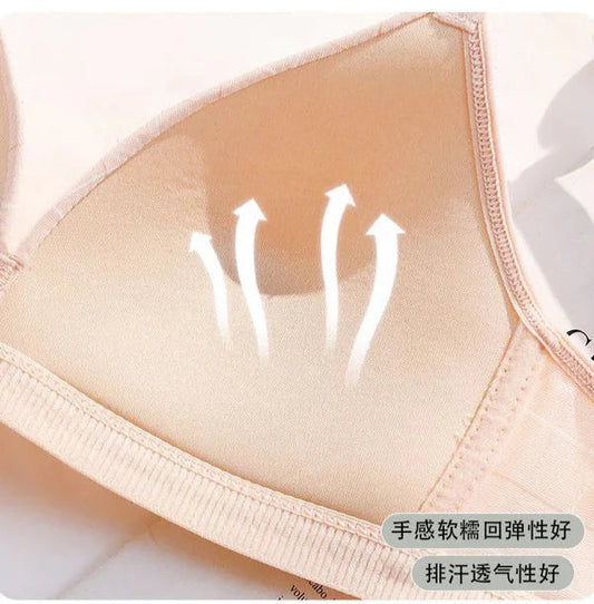Thin & Light Scarless Girl's Bra, Simple And Comfortable, Small Chest No Steel Ring New Style