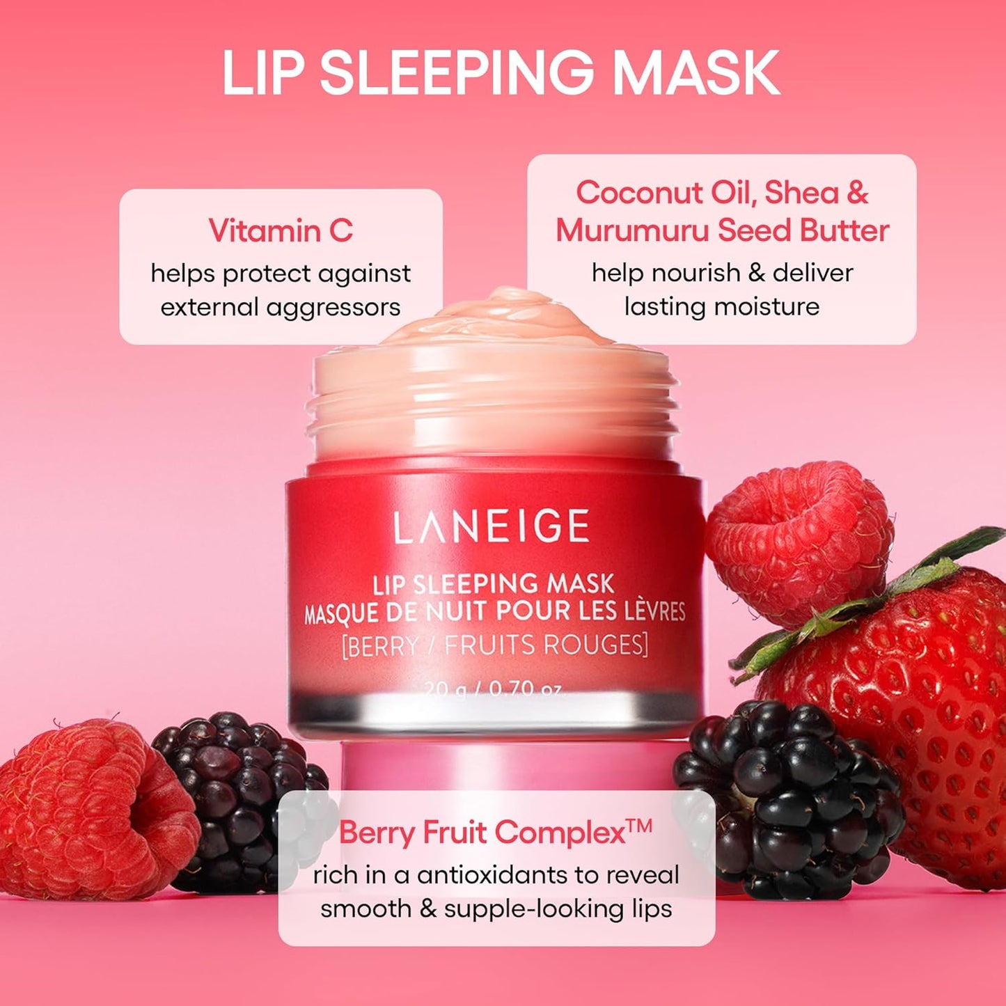 Midnight Glow Lip Sleeping Mask | Intense Hydration with Vitamin C for Soft, Plump Lips