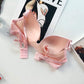 New Plaid Light Bra Push-Up Without Steel Ring One-Piece Bra Thin Section Seamless Lingerie