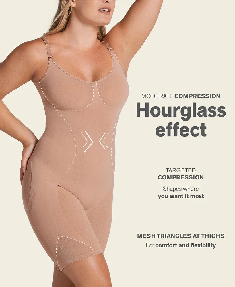 Women's Body Shaper with Built-In Bra - All-in-One Shapewear for Support & Comfort