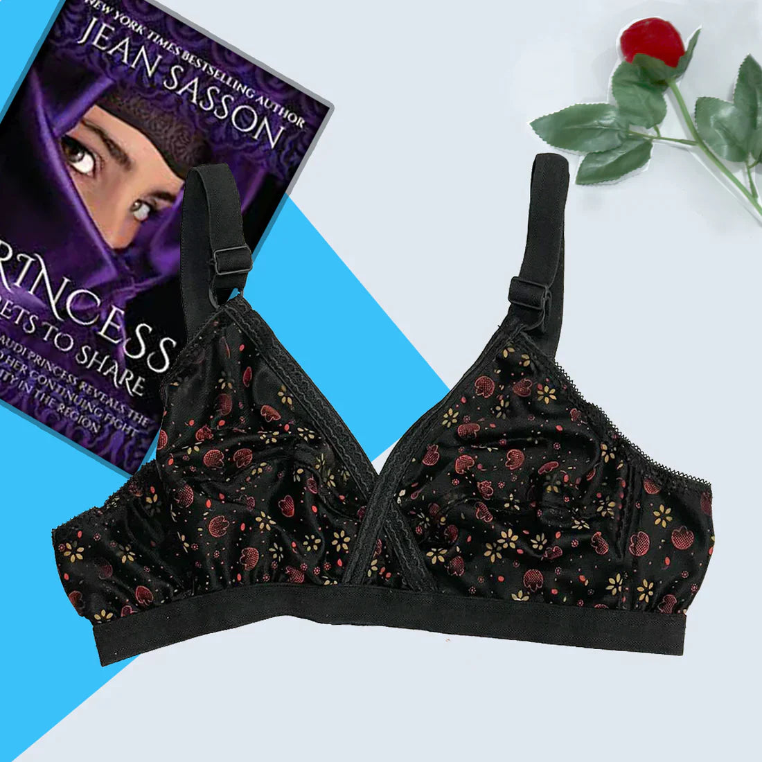 Soft Cotton Hosiery Fabric Imported Style Printed Bra – Stylish Comfort