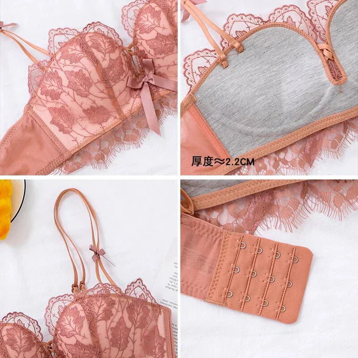 Soft Push-Up Embroidered Bridal Bra & Panty Set