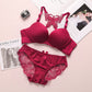1 Set Lace Stitching Bra Front Buckle Panties Scalloped Trim Panties Lingerie Set for Women
