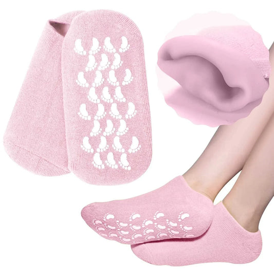Silicone Moisturizing & Exfoliating Heel Socks - Foot Care & Pain Relief