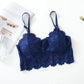 Women Lace Flower Bras Comfortable Top Solid Color Bralette Hollow Out Vest Wireless Lingerie